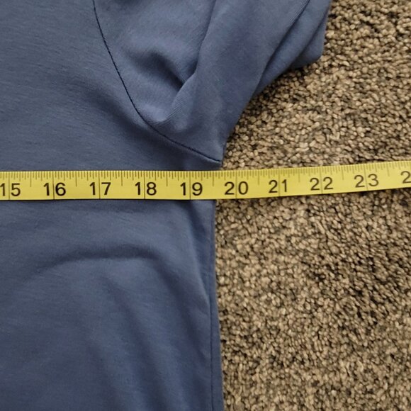 Ladies J.Jill Blue Pima Crew Next  High Low Tee , Size Medium - Picture 10 of 12